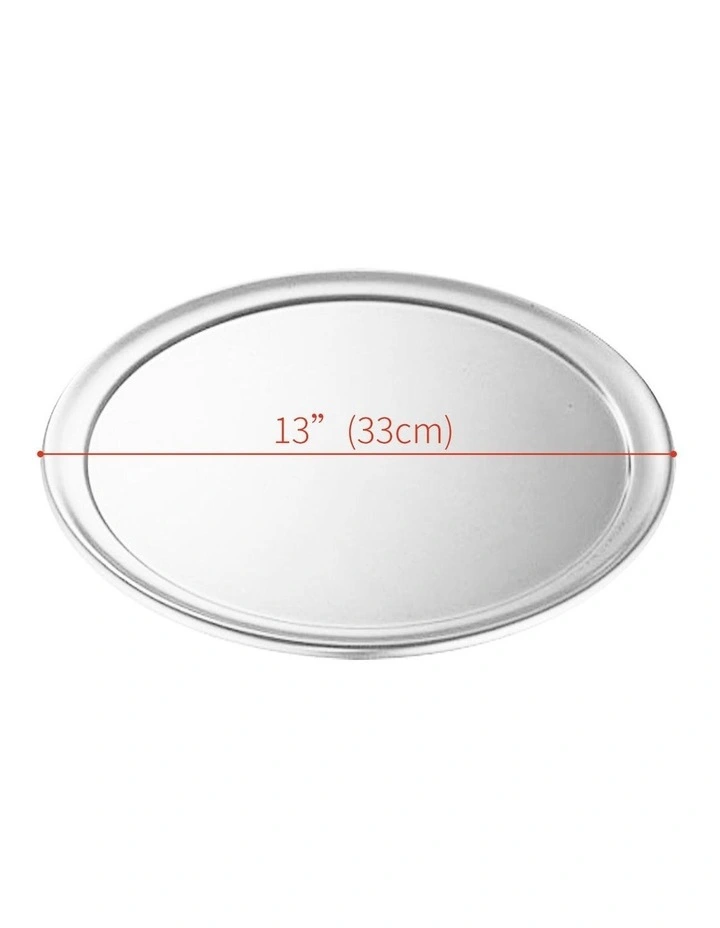 SOGA 2 Pack 13 Inch Round Aluminium Pizza Trays image 2