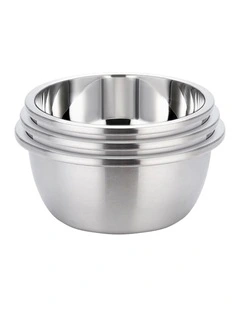 SOGA 3pc Stainless Steel Mixing Bowl Set Stackable Food Prep Basins