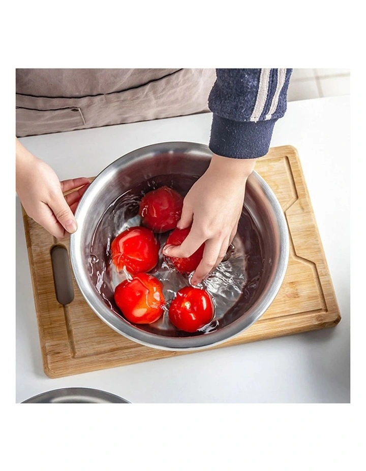 SOGA 3pc Stainless Steel Mixing Bowl Set Stackable Food Prep Basins image 3