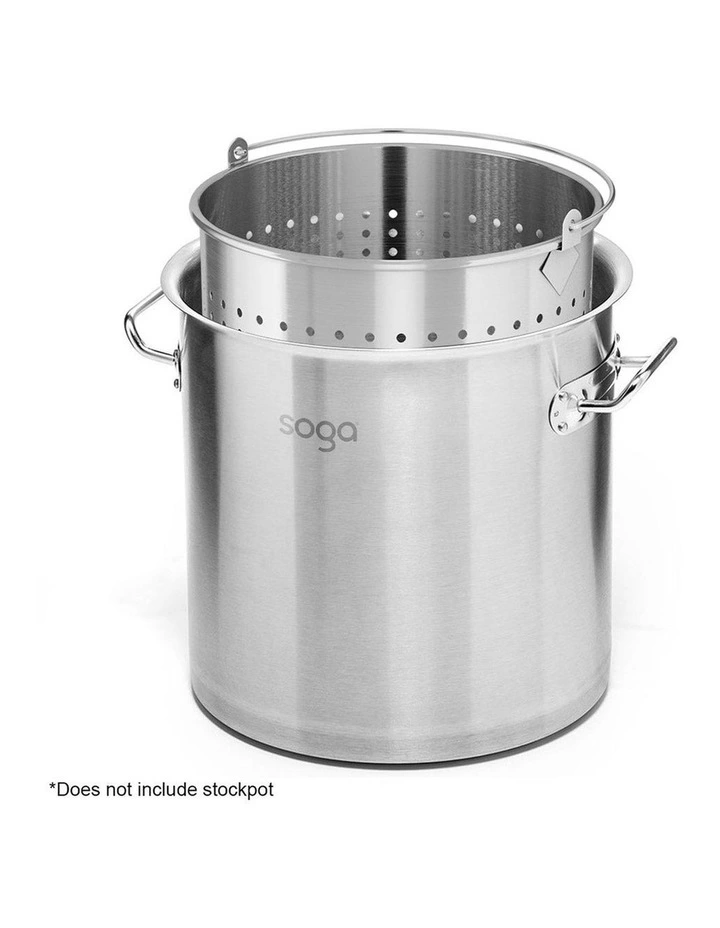 SOGA 18/10 Stainless Steel 98L Perforated Stock Pot Basket image 6