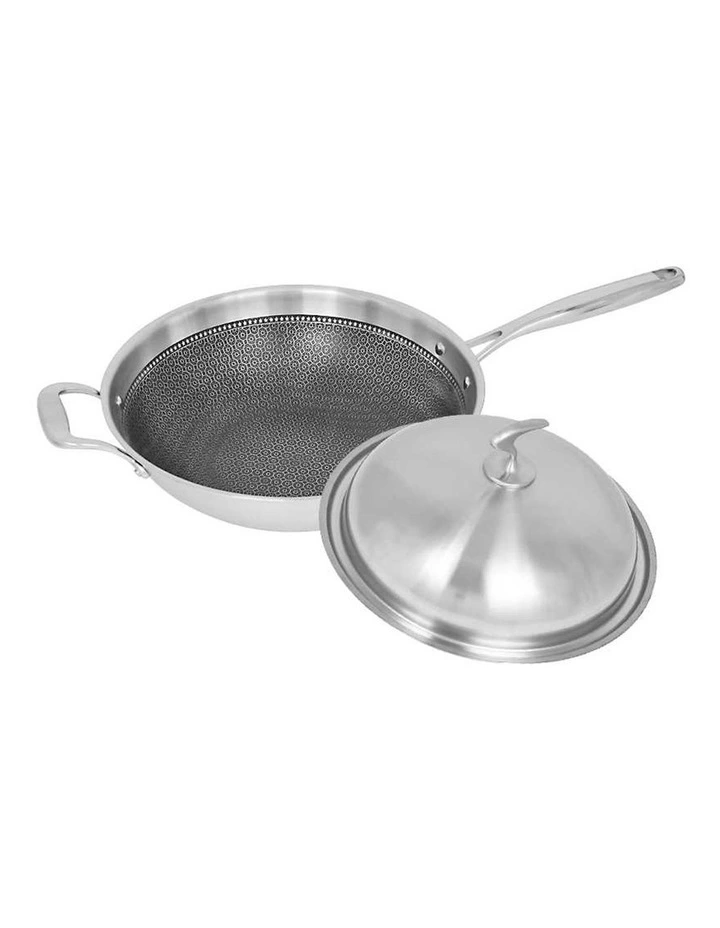 SOGA 2X 18/10 Stainless Steel 30cm Fry Pan Non-Stick Skillet with Lid image 4