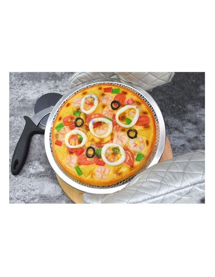 SOGA 10-Inch Aluminium Pizza Screen Non-Stick Round Baking Pan image 6