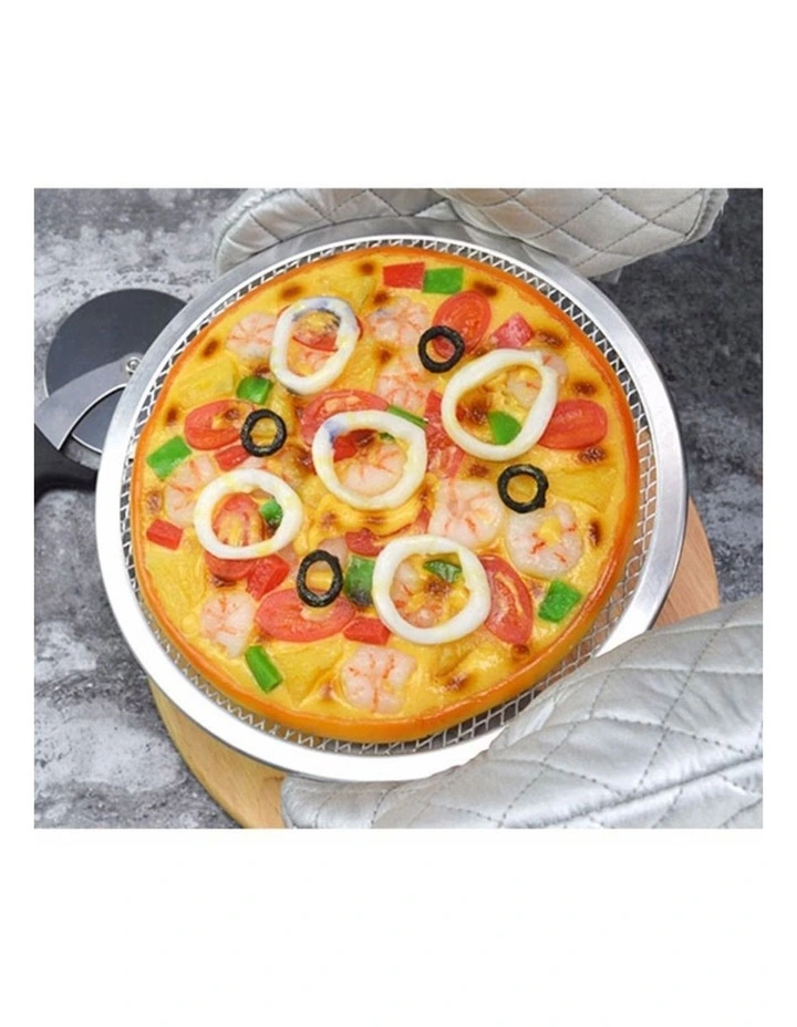 SOGA 12-Inch Aluminium Pizza Screen Non-Stick Round Baking Pan image 6