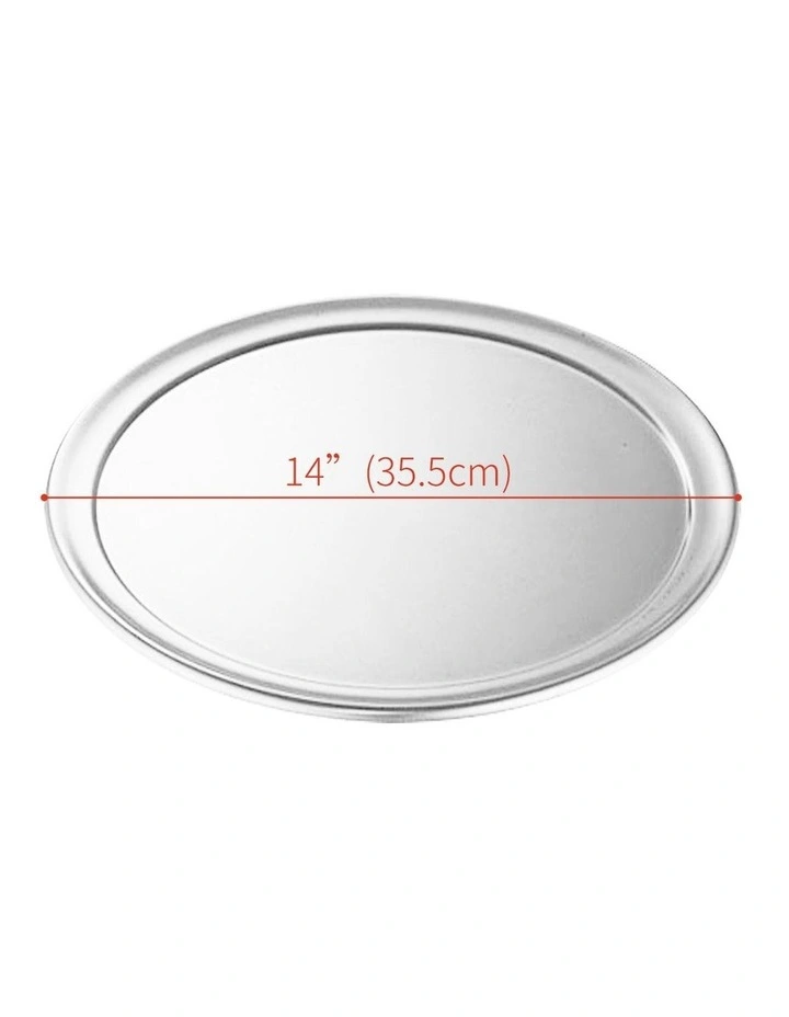 SOGA 2 Pack 14 Inch Round Aluminium Pizza Trays image 2