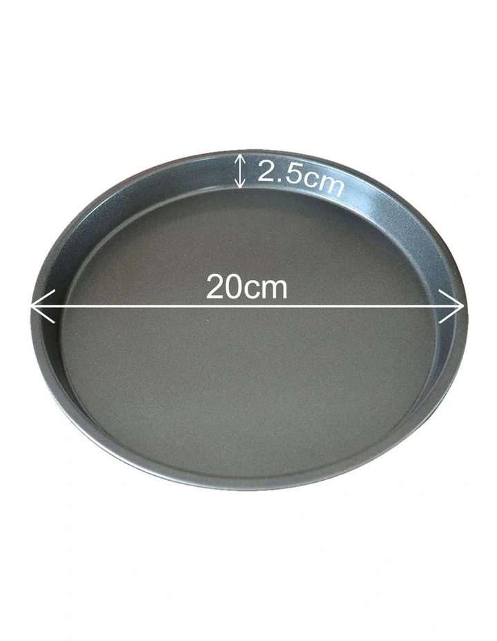 SOGA 2 Pack 8 Inch Round Black Steel Non-Stick Pizza Trays image 5
