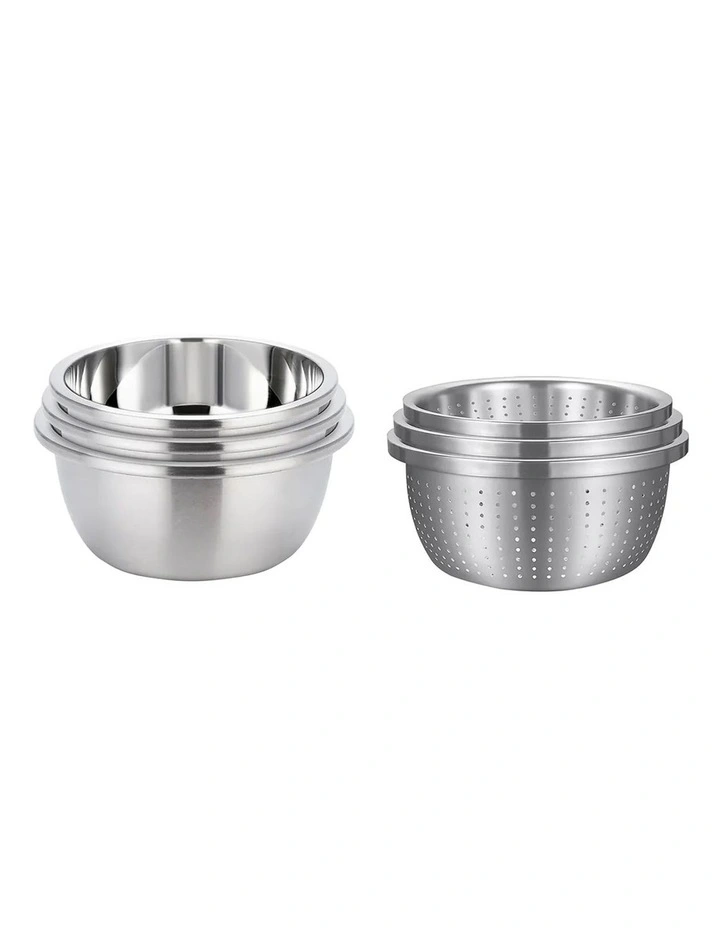 SOGA Stainless Steel Colander and Mixing Bowl Set image 1