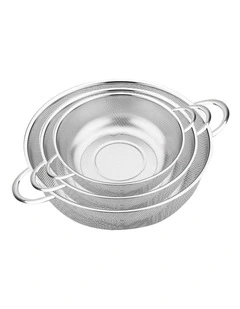 SOGA Stainless Steel Perforated Colander with Handles