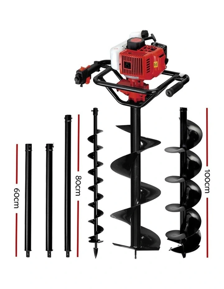Giantz Post Hole Diggers Petrol Digger Extension Auger Bits image 4
