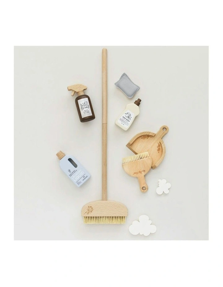 Le Toy Van Kids/Toddler Wooden Pretend Play Toy Home/Room Cleaning Set 3y image 2