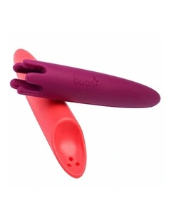 2pc JAB Silicone Food Utensils Feeding Feeder 1y  Baby/Toddler Coral/PP