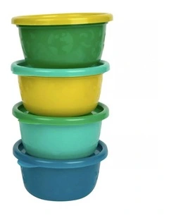 4pc Green Grown 8oz/236ml Toddler/Kids/Children's Eating Bowls 9m  Assorted