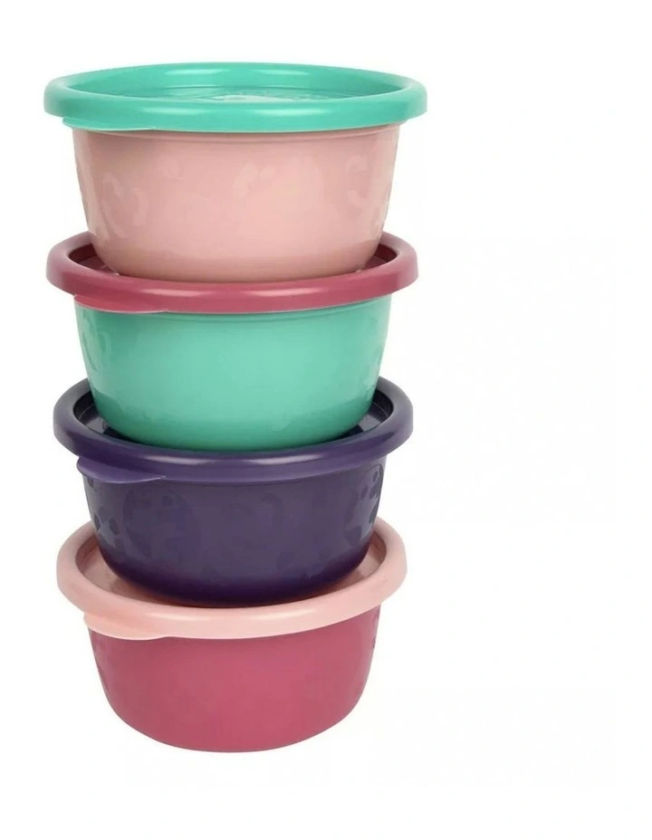 4pc Green Grown 8oz/236ml Toddler/Kids/Children's Eating Bowls 9m Assorted image 2