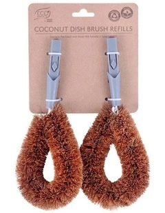 Eco Basics 20.5cm Coconut Dish/Pot Brush Refills Kitchen Cleaning Nylon Bristle