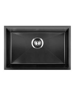 Welba Kitchen Sink Stainless Steel Basin Single Under/Top/Flush Mount 60X45CM