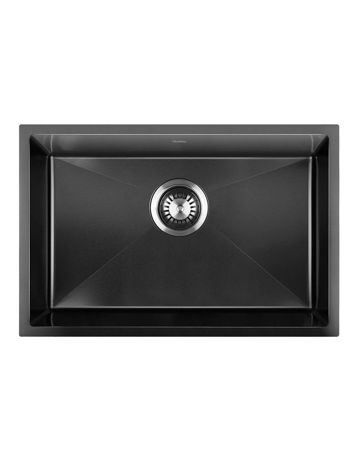 Welba Kitchen Sink Stainless Steel Basin Single Under/Top/Flush Mount 60X45CM image 2