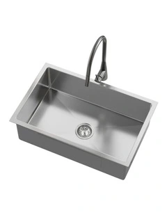 Welba Kitchen Sink 70X45CM With Pull Out Mixer Tap Stainless Steel Single Bowl