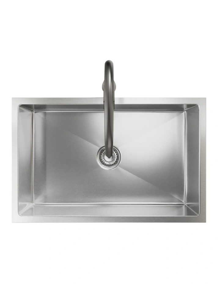 Welba Kitchen Sink 70X45CM With Pull Out Mixer Tap Stainless Steel Single Bowl image 2