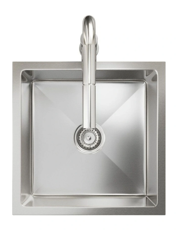 Welba Kitchen Sink 44X44CM With Pull Out Mixer Tap Stainless Steel Single Bowl image 5
