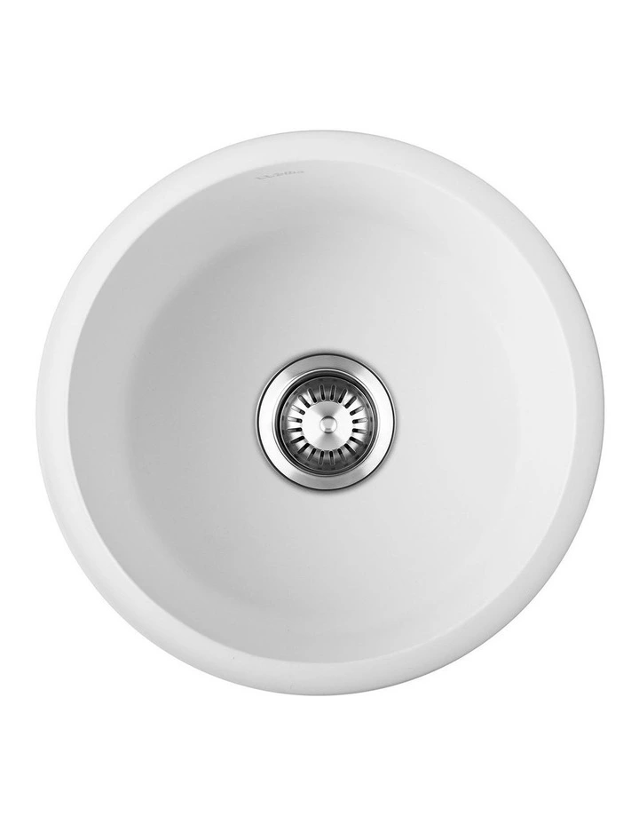 Welba Kitchen Sink Basin Granite Stone Laundry Single Bowl 430x430mm W image 1