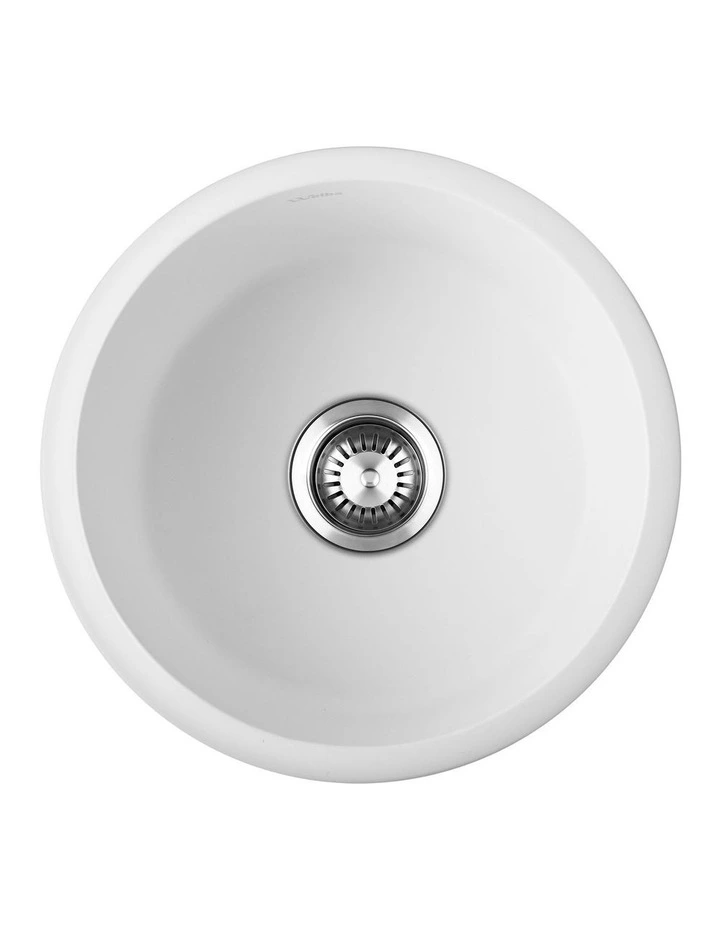 Welba Kitchen Sink Basin Granite Stone Laundry Single Bowl 430x430mm W image 2