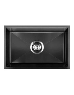 Welba Kitchen Sink Stainless Steel Basin Single Under/Top/Flush Mount 45X30CM