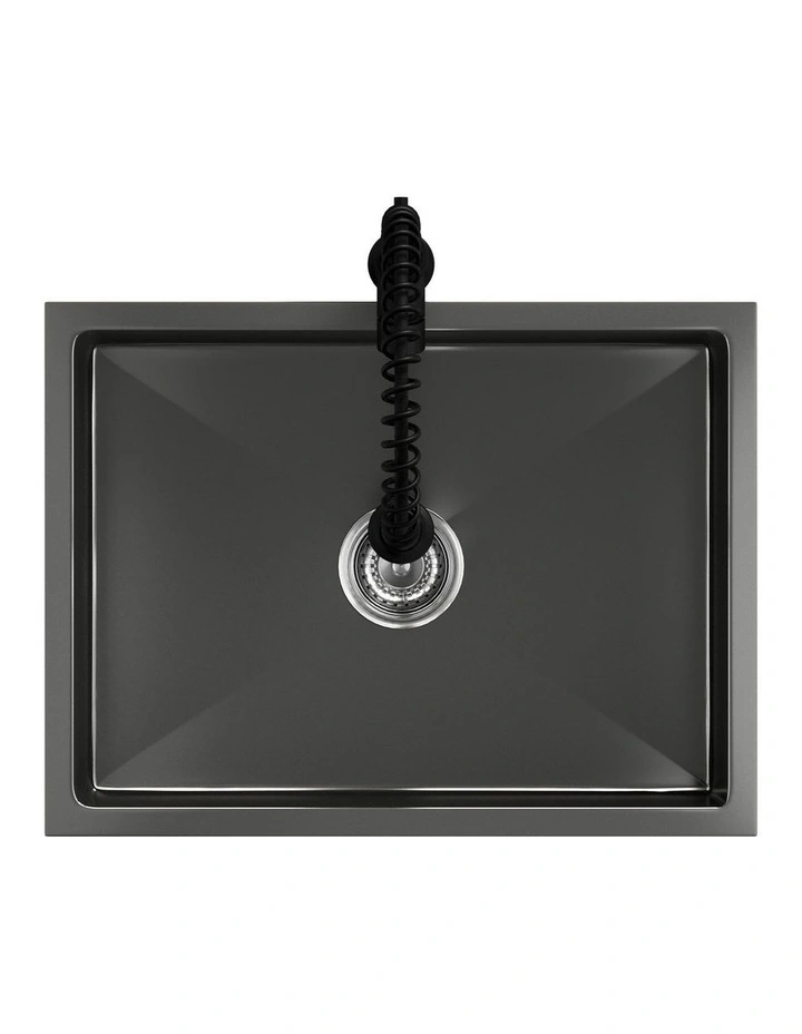 Welba Kitchen Sink 58X44CM With Pull Out Mixer Tap Stainless Steel Basin Black image 2