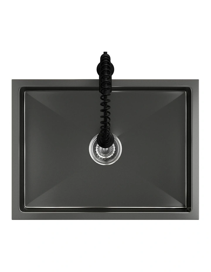 Welba Kitchen Sink 58X44CM With Pull Out Mixer Tap Stainless Steel Basin Black image 5