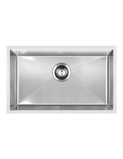 Welba Kitchen Sink 70X45CM Stainless Steel Single Bowl Basin With Waste Silver
