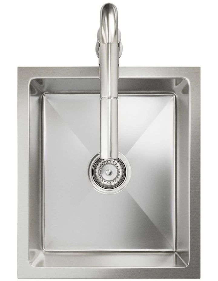 Welba Kitchen Sink 44X38CM With Pull Out Mixer Tap Stainless Steel Single Bowl image 5