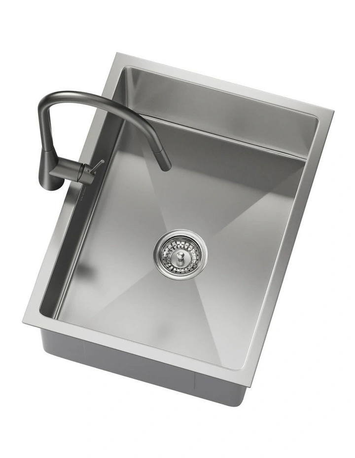 Welba Kitchen Sink 60X45CM With Pull Out Mixer Tap Stainless Steel Single Bowl image 6