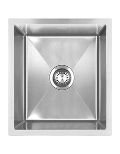 Welba Kitchen Sink 38X44CM Stainless Steel Single Bowl Basin With Waste Silver