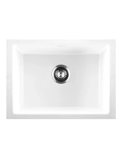 Welba Kitchen Sink 55x45cm Granite Stone Sink Laundry Basin Single Bowl White
