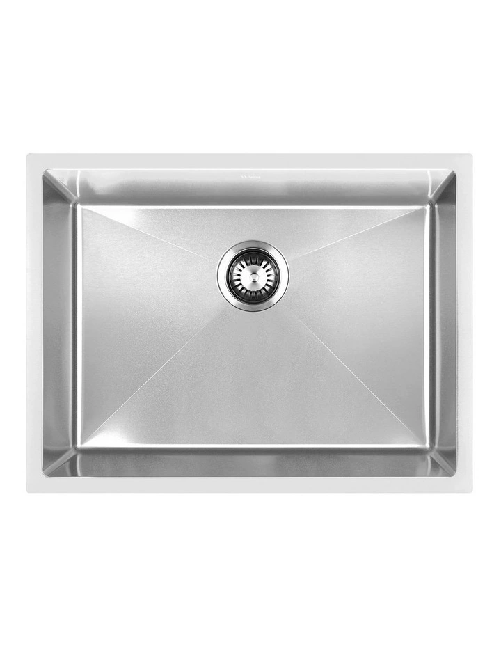 Welba Kitchen Sink 58X44CM Stainless Steel Single Bowl Basin With Waste Silver image 2