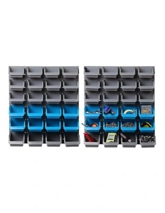 Giantz 48 Storage Bin Rack Wall Mounted Steel Board
