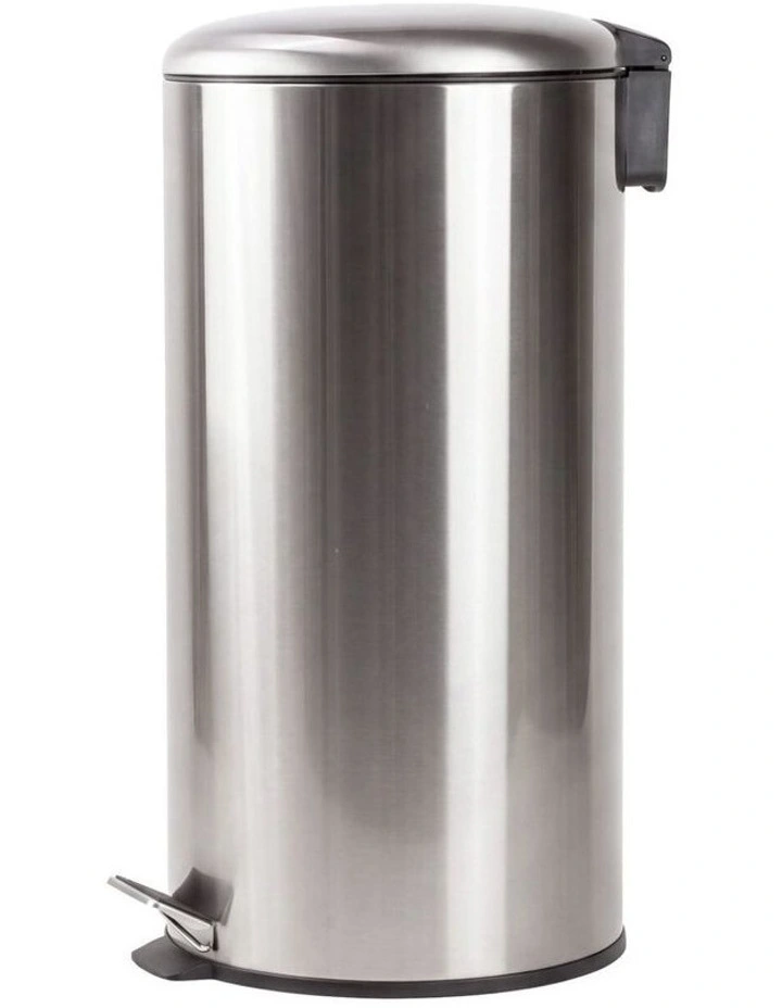 30L Pedal Bin with Stainless Steel and Plastic Construction image 1