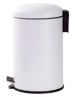 12L Pedal Bin with Stainless Steel and Plastic Construction