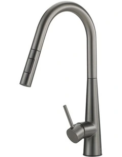 Kitchen Mixer Tap Pull Out Faucet 2-Mode Sink Basin Swivel Grey
