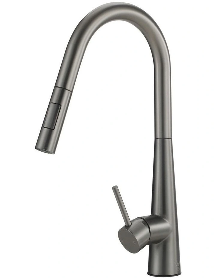 Kitchen Mixer Tap Pull Out Faucet 2-Mode Sink Basin Swivel Grey image 1