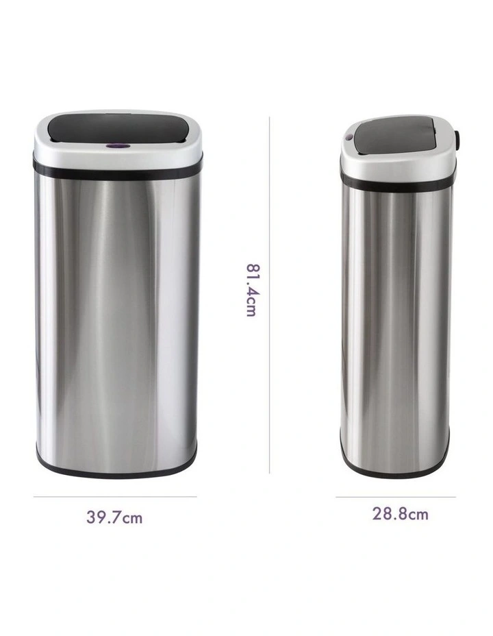 70L Stainless Steel Motion Sensor Rubbish Bin image 2