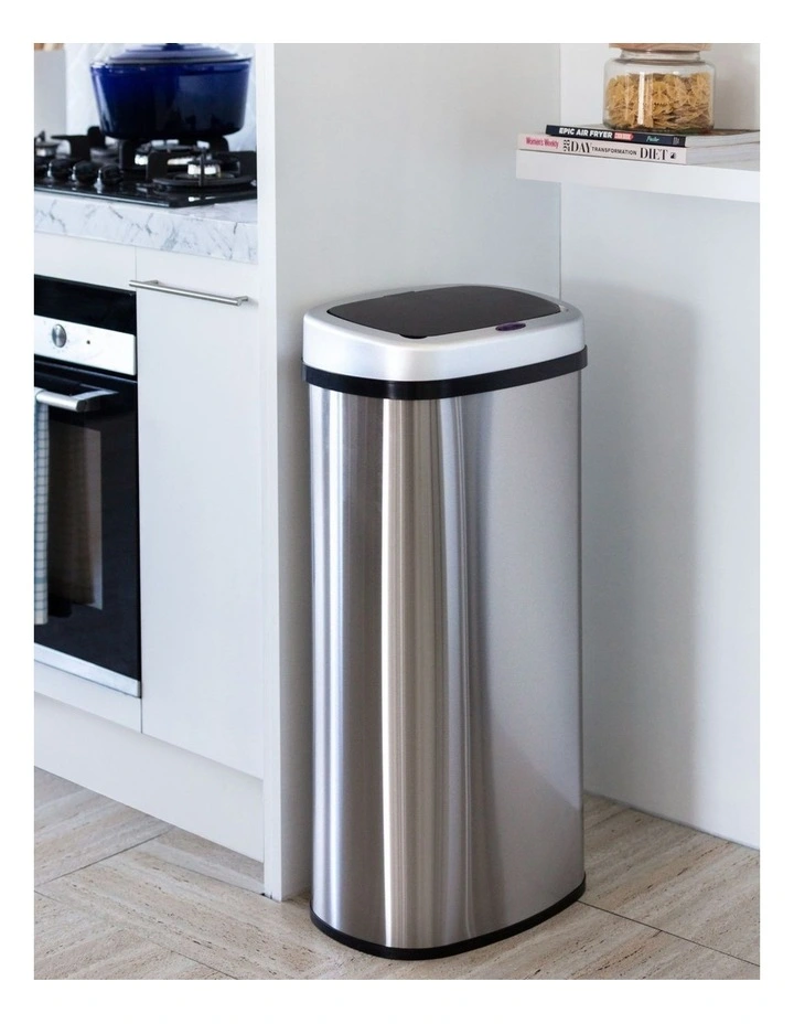 70L Stainless Steel Motion Sensor Rubbish Bin image 4