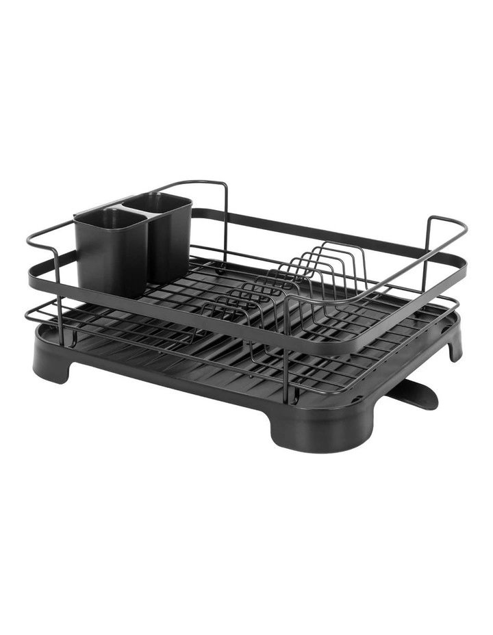 Steel Frame Dish Drying Rack Durable Steel Frame, Removable Utensil Holder, Compact Size image 1