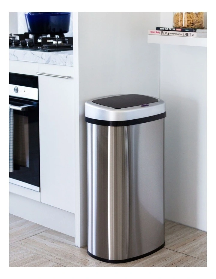 60L Stainless Steel Motion Sensor Rubbish Bin image 6