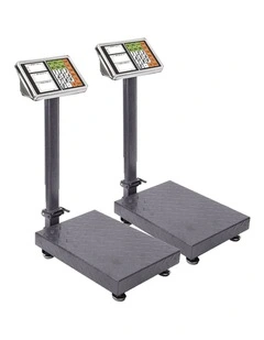 SOGA 2 Pack 150kg Digital Platform Scales - Black