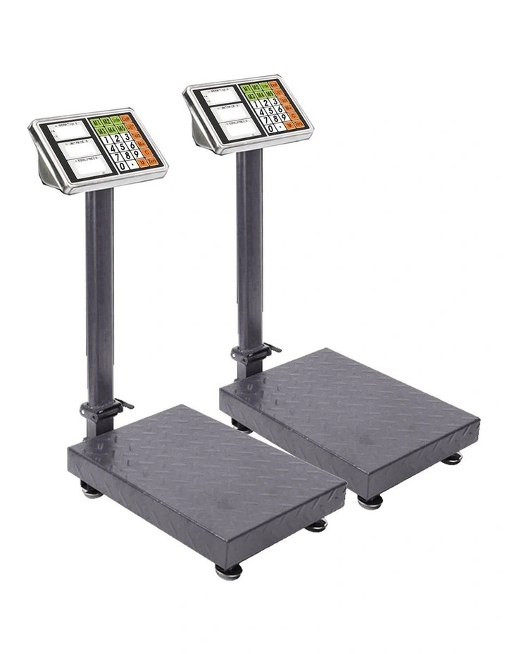 SOGA 2 Pack 150kg Digital Platform Scales - Black image 1