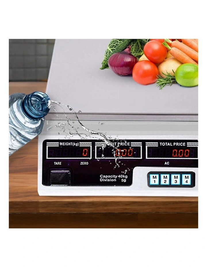 SOGA 2 Pack 40kg Digital Commercial Scales - White image 5