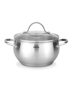Fissman Stockpot Martinez Series Stainless Steel With Glass Lid 5.9L