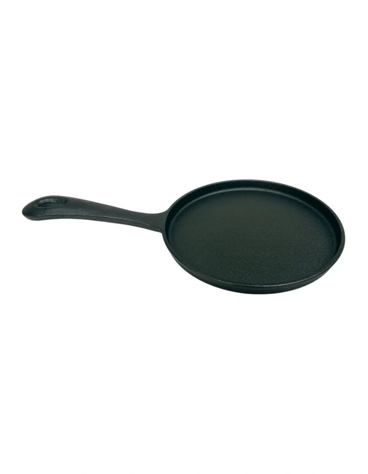 Fissman Non-Stick Cast Iron Crepe Pan Durable Easy-Clean W/ Long Handle 20cm image 1