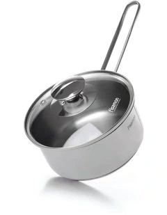Fissman Saucepan Bambino Series Stainless Steel With Glass Lid 0.9L