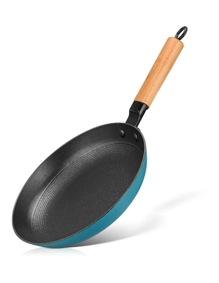 Fissman Frying Pan With Wooden Handle Seagreen Turquoise 24x4.5cm image 1
