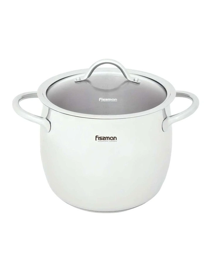 Fissman Stockpot Vivien Series Stainless Steel With Glass Lid 5.7L image 1